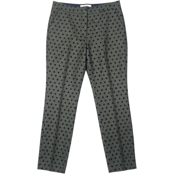 Boden Pants - Boden Olive Green Wool Blend Polka Dot Trousers Pants US 6R Career Preppy Academ